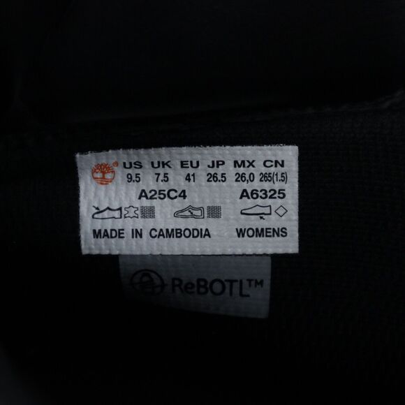 Timberland Womens Size 9.5 Kinsley Ankle Boots Black Suede Waterproof Lug Sole - Picture 6 of 7